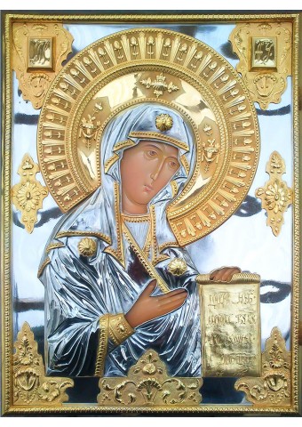 Храмовая икона Боголюбской иконы Божией Матери 36 х 48,5 см