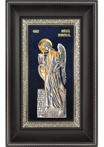 Ростовая икона Ангела-Хранителя в деревянной рамке 18,5 х 29 см