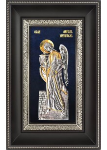 Ростовая икона Ангела-Хранителя в деревянной рамке 18,5 х 29 см