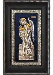 Ростовая икона Архангела Гавриила в деревянной рамке 18,5 х 29 см