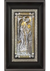 Ростовая икона Архангела Михаила на металлической подложке 18,5 х 29 см
