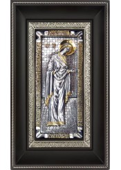 Икона Божией Матери «Заступница» на металлической подложке 17 х 28 см