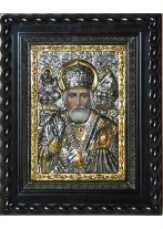 Икона святого Николая Угодника, Чудотворца под стеклом 26 х 32 см