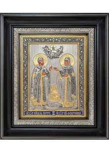Икона святых Петра и Февронии Муромских 26,5 х 31 см