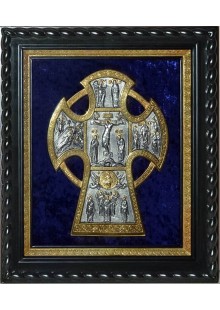 Икона Распятие Иисуса Христа на кресте (под стеклом) 33 х 39 см