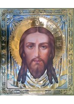 Большая храмовая икона Спас Нерукотворный 42 х 49 см