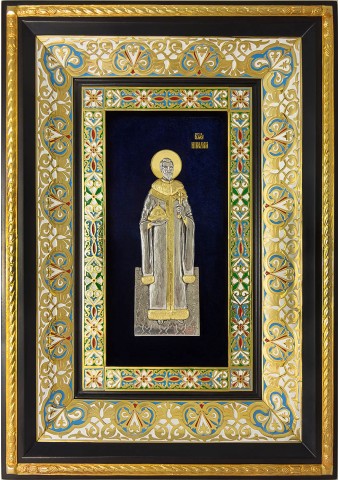 Ростовая икона страстотерпца царя-мученика Николая Второго 29 х 40,5 см
