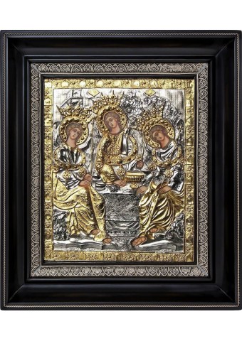 Икона «Святая Троица» в деревянной рамке 27 х 31 см
