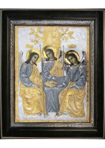 Икона «Святая Троица» в деревянной рамке 34 х 42 см