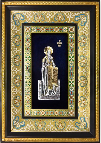 Ростовая икона святого Антония Печерского 29 х 40,5 см