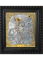 Икона святого Георгия Победоносца под стеклом 35 х 40 см