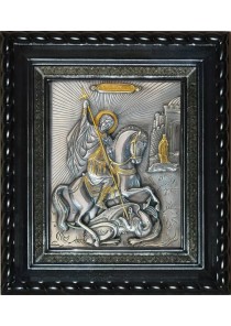 Икона великомученика Георгия Победоносца под стеклом 25 х 29 см