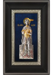 Икона святого Валерия Севастийского в деревянной рамке 18,5 х 29 см