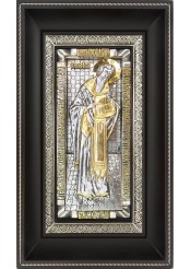 Икона святого Василия Великого на металлической подложке 17 х 28 см