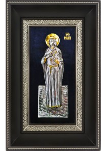 Икона святой великомученицы Варвары в деревянной рамке 18,5 х 29 см