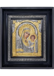 Казанская икона Божией Матери в деревянной рамке 23,5 х 27 см