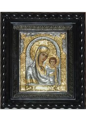 Писаная Казанская икона Божией Матери под стеклом 25 х 29 см