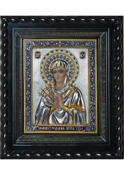 Семистрельная икона Божией Матери под стеклом 28 х 32 см