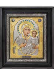 Смоленская икона Божией Матери в деревянной рамке 26,5 х 31 см