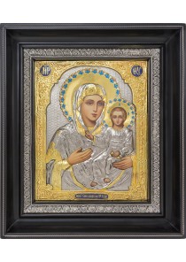 Смоленская икона Божией Матери в деревянной рамке 26,5 х 31 см