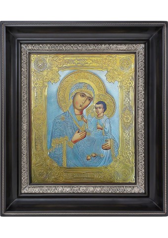 Смоленская икона Божией Матери в деревянной рамке 27 х 31 см
