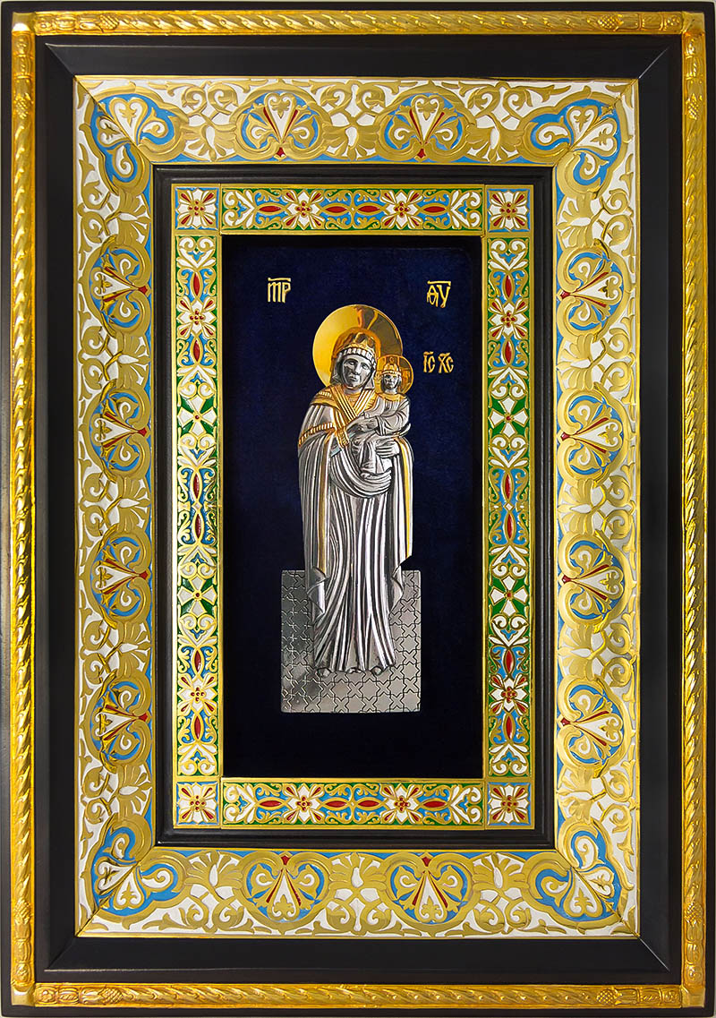 фото иконы Божией Матери Споручница грешных гальванопластика золото серебро